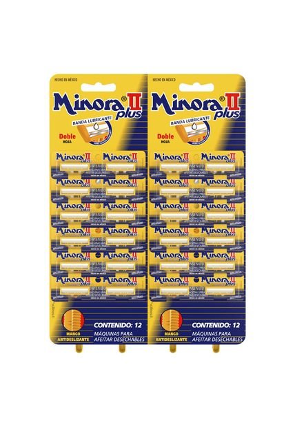 Maquina Minora Lubrastrip Mango Largo Displey 24 Unidades