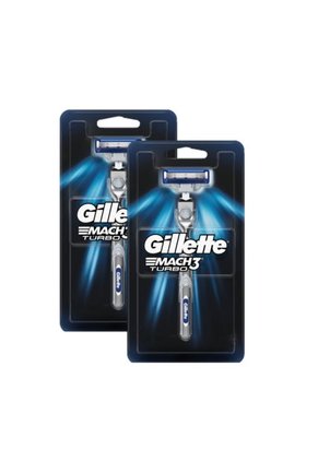 Maquina De Afeitar Gillette Mach3 Turbo Recargable X 2 Und