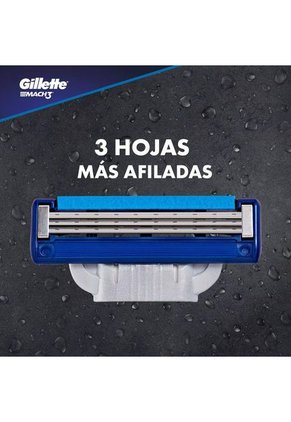 Maquina De Afeitar Gillette Mach3 Turbo Recargable X 2 Und