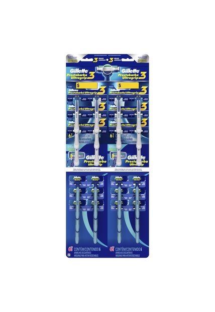 Afeitadora Gillette Prestobarba3 Ultragrip X 24 Und