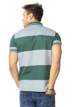 Camiseta Polo Verde-Blanco Givenchy