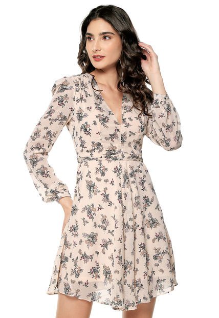 Vestido Rosa-Verde-Vinotinto Glamorous