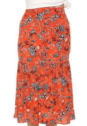 Falda Naranja-Multicolor Glamorous