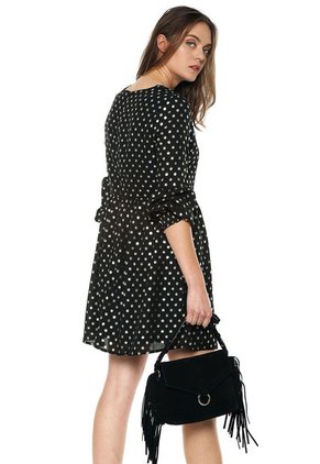 Vestido Negro-Dorado Glamorous