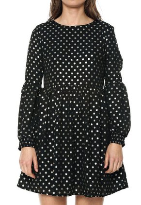 Vestido Negro-Dorado Glamorous