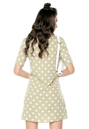 Vestido Verde-Blanco Glamorous