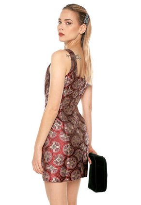 Vestido Rojo-Rosa-Amarillo Glamorous