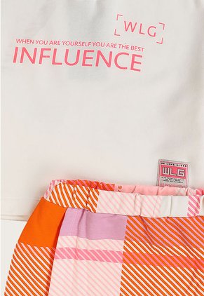 Conjunto Marfil-Rosa-Naranja Gloss