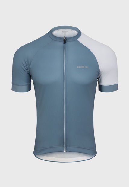 Camiseta KM50 Manga Corta Aluminio Azul-Blanco GO RIGO GO