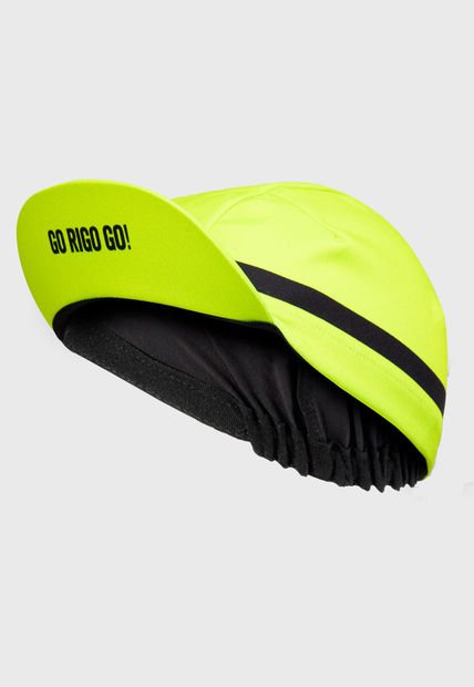 Gorra Ciclismo Clásica Verde Neón-Negro GO RIGO GO