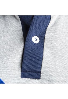 Camiseta Polo Goco Azul Rey-Gris