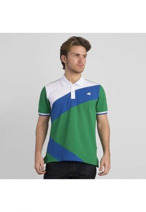 Camiseta Polo Goco Verde-Azul-Blanco