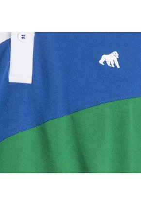 Camiseta Polo Goco Verde-Azul-Blanco