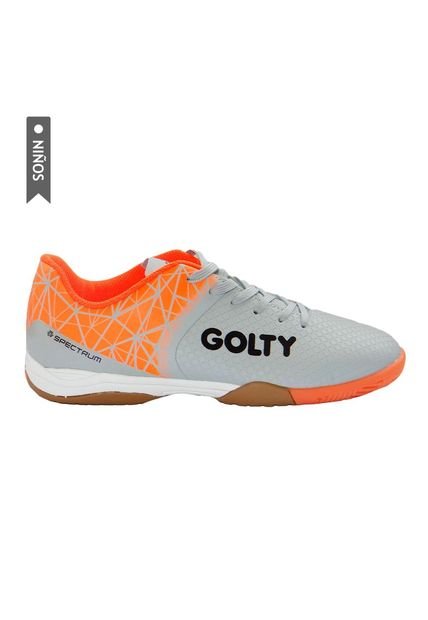 Zapatilla Golty Pro Spectrum Indoor Niño-Gris/Naranja