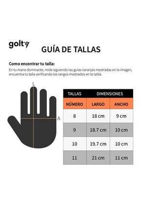 Guante Competencia Golty Pro Fingers Hombre-Verde/Azul