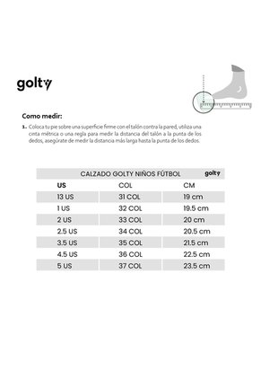 Zapatilla Golty Turf Velozion Formacion Niño-Naranja/Blanco