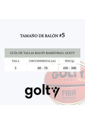 Balón Baloncesto Golty Profesional Aero No. 5-Marron/Plata