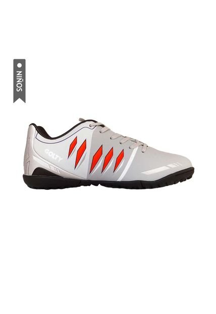 Zapatilla Golty Turf Formacion Fx Niños-Gris/Blanco