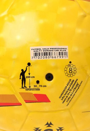 Balón De Fútbol Sala Profesional Dorado-Negro GOLTY Cmi Plus