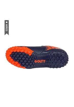Zapatillas Golty Spectrum Turf Formacion Niño-Azul/Naranja