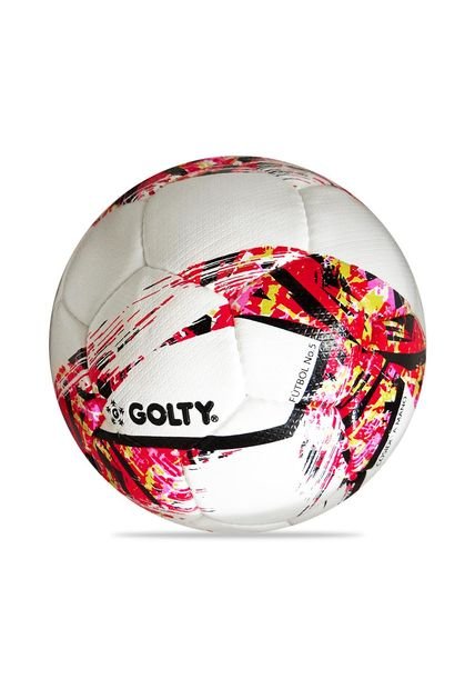 Balón Fútbol Golty Compet Cosido A Mano No.5-Blanco/Rojo