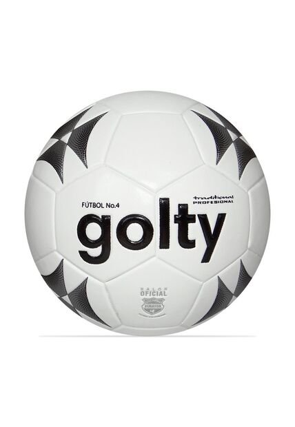 Balon Golty Futbol Prof Traditional #4-Blanco/ Negro