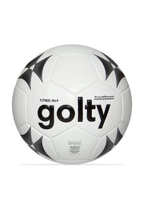 Balon Golty Futbol Prof Traditional #4-Blanco/ Negro