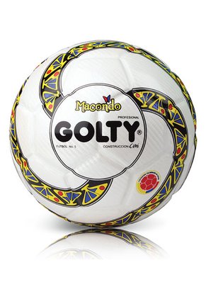 Balón de fútbol N 5 GOLTY Profesional Macondo Blanco