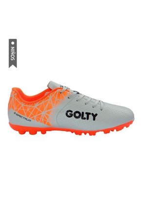 Zapatillas Golty Spectrum Turf Formacion Niño-Gris/Naranja