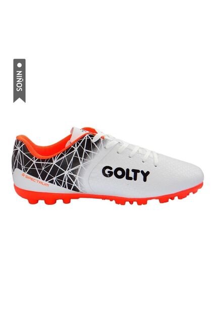 Zapatillas Golty Spectrum Turf Formacion Niño-Blanco/Negro