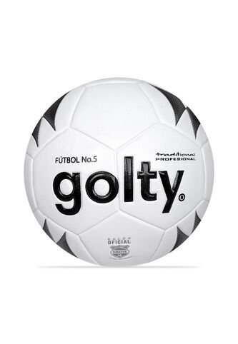 Balon De Futbol Profesional Golty Traditional #5-Blanco GOLTY