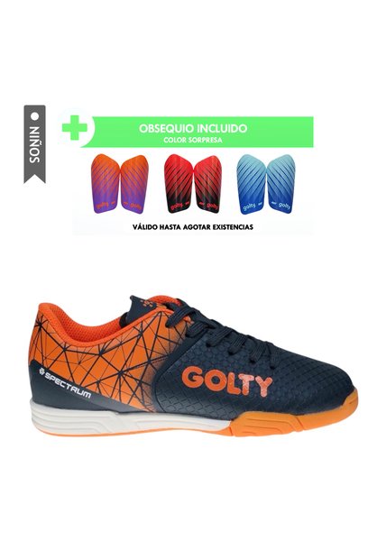 Zapatilla Golty Pro Spectrum Indoor Niño-Azul/Naranja