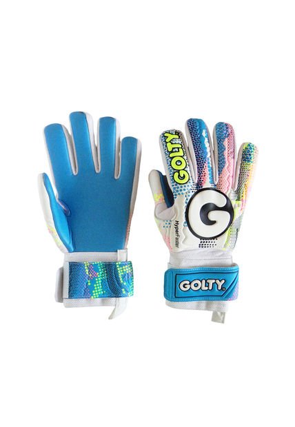 Guantes Fútbol Golty Competencia Hyperfaster-Blanco/Azul