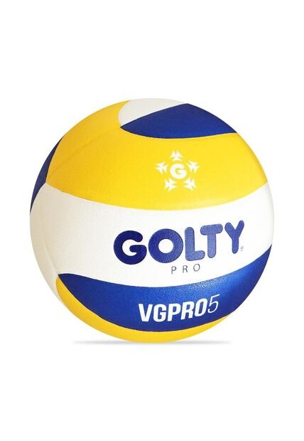 Balón Voleibol Golty Pro Vgpro5 No6-Blanco/Amarillo