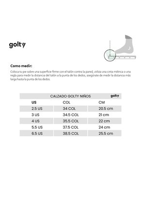Tenis Golty Motion 24 Niño-Negro