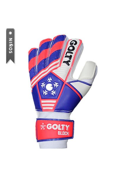 Guantes De Fútbol Golty Block Junior-Azul/Rojo