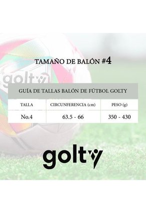 Balon De Futbol Pro. Golty Latir Thermobonded No.4-Blanco