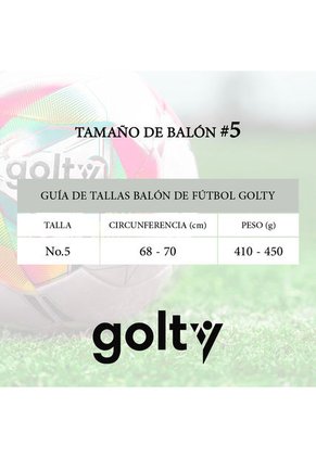 Balón Fútbol Golty Compet Cosido A Mano No.5-Blanco/Rojo