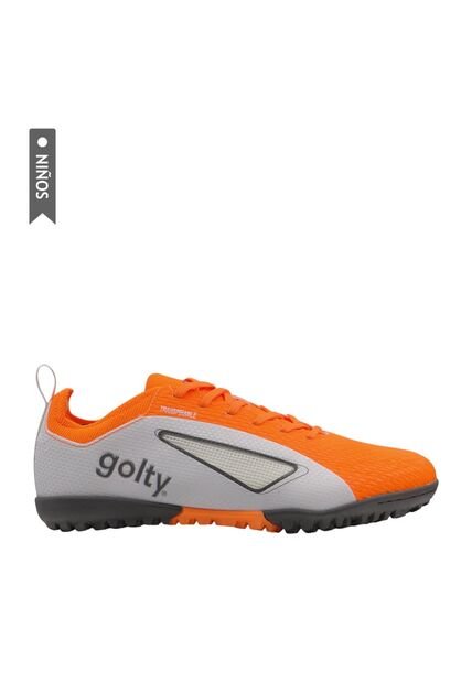 Zapatilla Golty Turf Velozion Formacion Niño-Naranja/Blanco