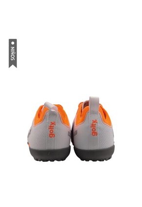 Zapatilla Golty Turf Velozion Formacion Niño-Naranja/Blanco