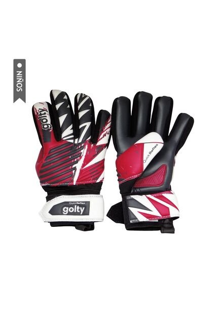 Guante Competencia Golty Quick Reflex Niño-Blanco/Rojo