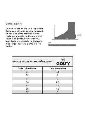 Zapatillas Golty Pro Spectrum Turf Formacion Niño-Limon
