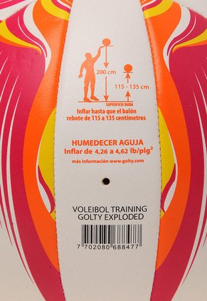 Balón Voleibol Blanco-Rosa-Amarillo GOLTY Pu N-4