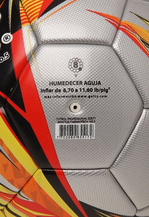 Balón De Fútbol Profesional Gris-Amarillo-Rojo GOLTY Invictus thermotech  #5