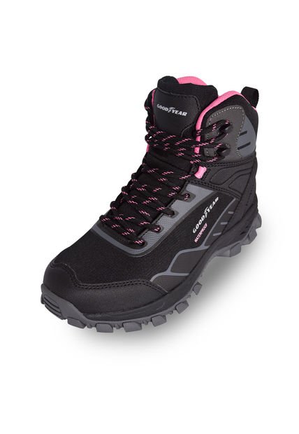 Bota Mujer Goodyear Black/Pink WATERPROOF BAER W