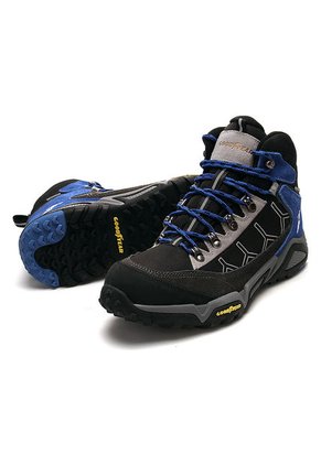 Bota Outdoor Color Negro/ Azul Rey Goodyear STRIKE-A