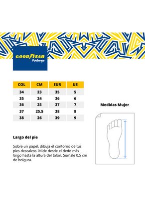 Tenis Deportivo Para Dama Marca Goodyear Color Negro/Negro REVEL-F