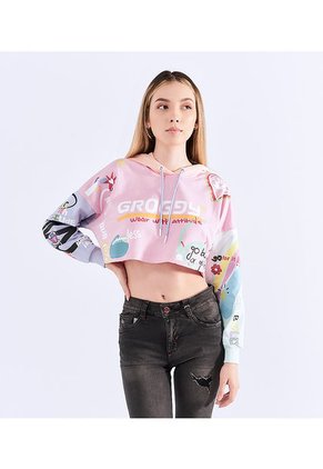 Buzo Corto Para Mujer Con Capota Groggy