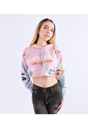 Buzo Corto Para Mujer Con Capota Groggy