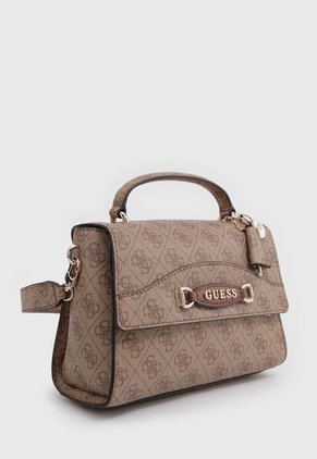 Bolso Café-Marrón-Dorado GUESS Emera Logo